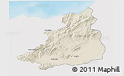 Shaded Relief 3D Map of Dschunduba, single color outside