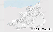 Silver Style 3D Map of Dschunduba, single color outside