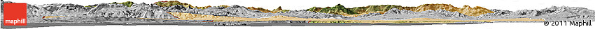 Satellite Horizon Map of Dschunduba, desaturated