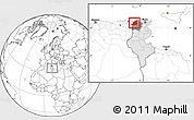 Blank Location Map of Dschunduba, highlighted country, highlighted parent region, within the entire country