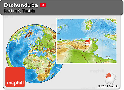 Physical Location Map of Dschunduba, highlighted parent region