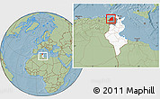 Savanna Style Location Map of Dschunduba, highlighted country, highlighted parent region, within the entire country, hill shading