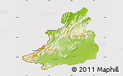 Physical Map of Dschunduba, cropped outside