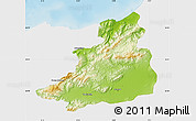 Physical Map of Dschunduba, single color outside