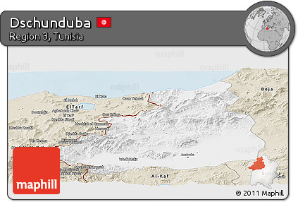 Classic Style Panoramic Map of Dschunduba