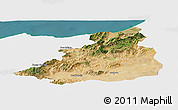 Satellite Panoramic Map of Dschunduba, single color outside