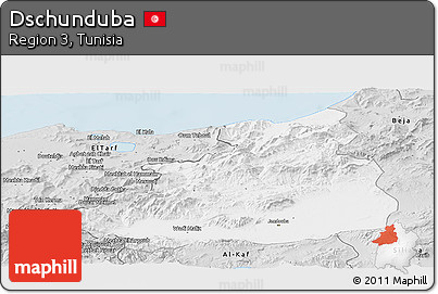 Silver Style Panoramic Map of Dschunduba