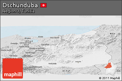 Silver Style Panoramic Map of Dschunduba