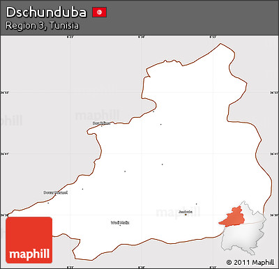 Classic Style Simple Map of Dschunduba, cropped outside