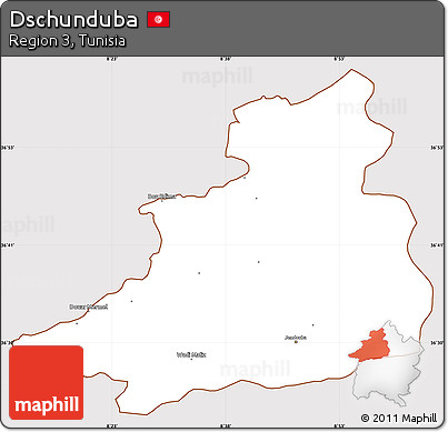 Classic Style Simple Map of Dschunduba, cropped outside