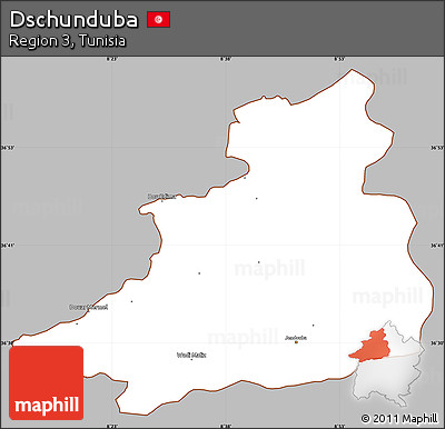 Gray Simple Map of Dschunduba, cropped outside