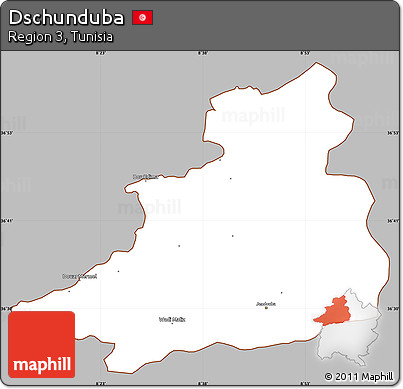 Gray Simple Map of Dschunduba, cropped outside