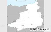 Gray Simple Map of Dschunduba, single color outside