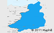 Political Simple Map of Dschunduba, single color outside, borders and labels