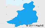 Political Simple Map of Dschunduba, single color outside