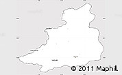 Silver Style Simple Map of Dschunduba, cropped outside