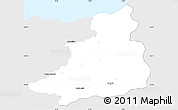 Silver Style Simple Map of Dschunduba, single color outside