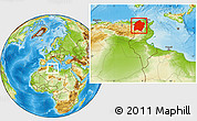 Physical Location Map of Region 3, within the entire country