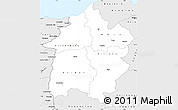 Silver Style Simple Map of Region 3