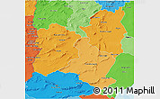 Political Shades 3D Map of Region 4