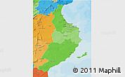 Political Shades 3D Map of Region 5