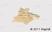 Satellite 3D Map of Monastir, cropped outside