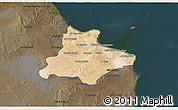 Satellite 3D Map of Monastir, darken