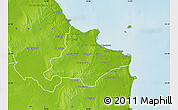 Physical Map of Monastir
