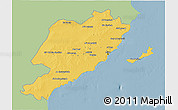 Savanna Style 3D Map of Sfax, single color outside