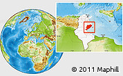 Physical Location Map of Sfax, highlighted country