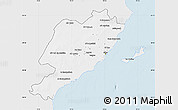 Silver Style Map of Sfax, single color outside