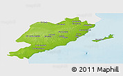 Physical Panoramic Map of Sfax, single color outside