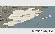 Shaded Relief Panoramic Map of Sfax, darken