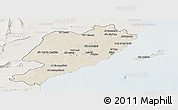 Shaded Relief Panoramic Map of Sfax, lighten
