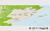 Shaded Relief Panoramic Map of Sfax, physical outside