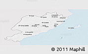 Silver Style Panoramic Map of Sfax, single color outside