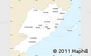 Classic Style Simple Map of Sfax, single color outside