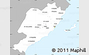 Gray Simple Map of Sfax, single color outside