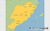 Savanna Style Simple Map of Sfax, single color outside