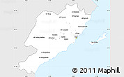 Silver Style Simple Map of Sfax, single color outside