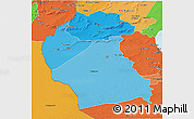 Political Shades 3D Map of Region 6