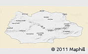 Classic Style 3D Map of Gafsa, single color outside
