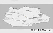Gray 3D Map of Gafsa, single color outside