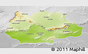 Physical 3D Map of Gafsa, lighten, desaturated