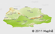Physical 3D Map of Gafsa, single color outside