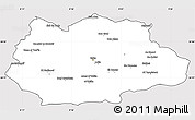 Silver Style Simple Map of Gafsa, cropped outside