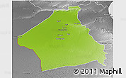 Physical 3D Map of Kebili, desaturated