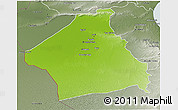 Physical 3D Map of Kebili, semi-desaturated