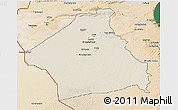 Shaded Relief 3D Map of Kebili, satellite outside