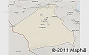 Shaded Relief 3D Map of Kebili, semi-desaturated